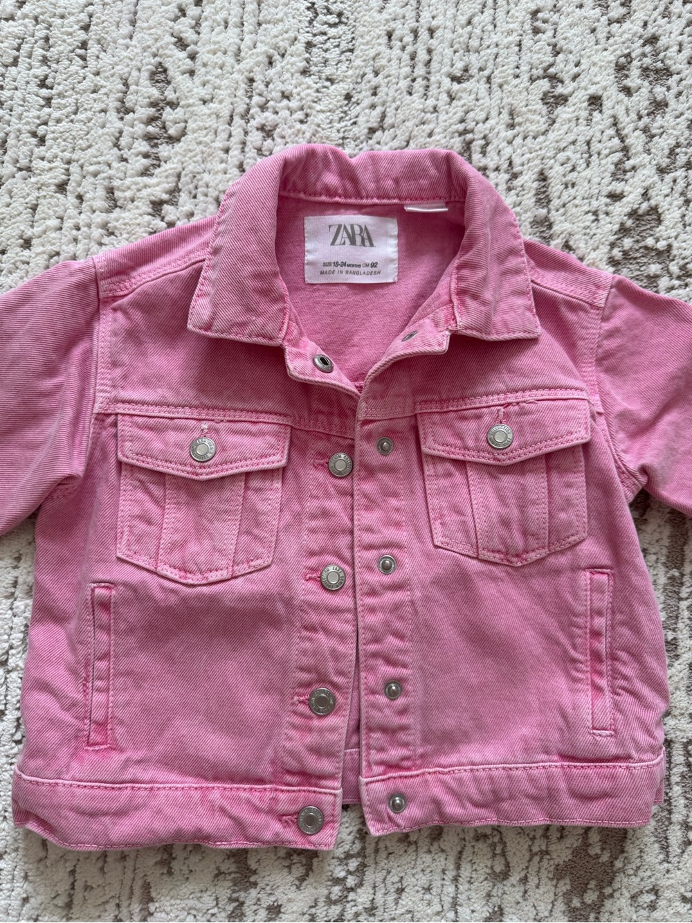 Zara Kids Bubblegum Pink Denim Jacket